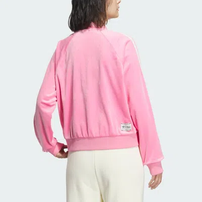 Adidas Originals (wmns)  Velour Sst Track Suit Track Top Asia Sizing 'pink'