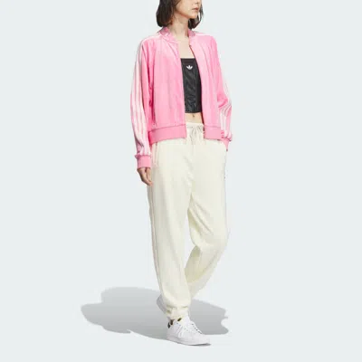 Adidas Originals (wmns)  Velour Sst Track Suit Track Top Asia Sizing 'pink'