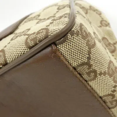 Pre-owned Gucci Beige Brown Gg Canvas Leather Shoulder Bag () In Multi