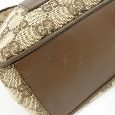 Pre-owned Gucci Beige Brown Gg Canvas Leather Shoulder Bag () In Multi