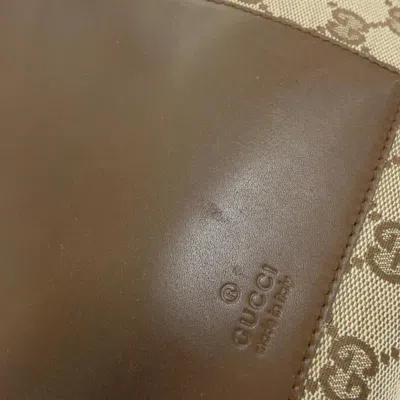 Pre-owned Gucci Beige Brown Gg Canvas Leather Shoulder Bag () In Multi