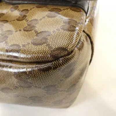 Pre-owned Gucci Beige Brown Gg Crystal Shoulder Bag () In Multi