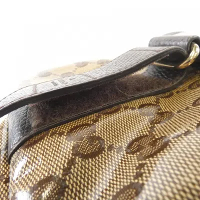 Pre-owned Gucci Beige Brown Gg Crystal Shoulder Bag () In Multi
