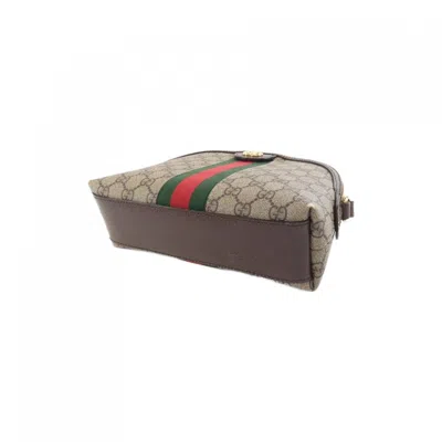 Pre-owned Gucci Beige Brown Gg Supreme Leather Shoulder Bag () In Multi