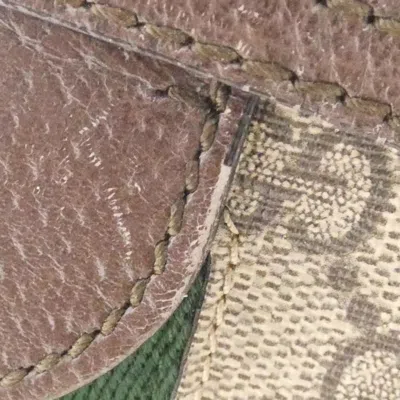 Pre-owned Gucci Beige Brown Gg Supreme Leather Shoulder Bag () In Multi