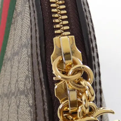 Pre-owned Gucci Beige Brown Gg Supreme Leather Shoulder Bag () In Multi