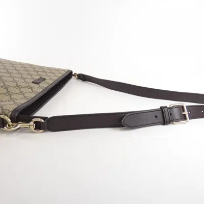 Pre-owned Gucci Beige Brown Gg Supreme Shoulder Bag () In Multi