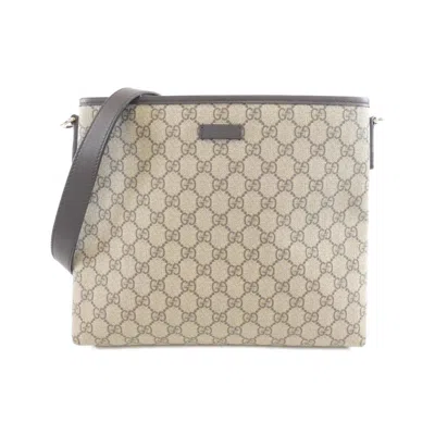 Pre-owned Gucci Beige Brown Gg Supreme Shoulder Bag () In Multi