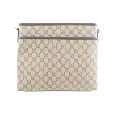 Pre-owned Gucci Beige Brown Gg Supreme Shoulder Bag () In Multi