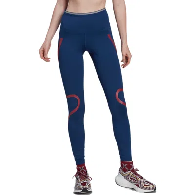 Adidas Originals (wmns) Adidas By Stella Mccartney Truepace Running Leggings 'navy Red' In Blue