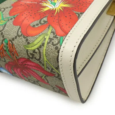 Pre-owned Gucci Beige Multi-color White Pvc Leather Shoulder Bag ()