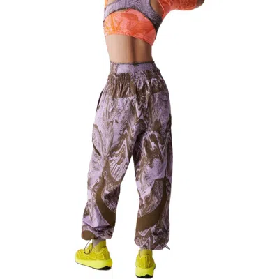 Adidas Originals (wmns) Adidas By Stella Mccartney Truecasuals Woven Track Pants 'purple Brown' In Multi