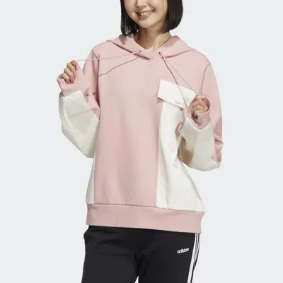 Adidas Originals (wmns) Adidas Neo Hoodie 'pink White' In Multi