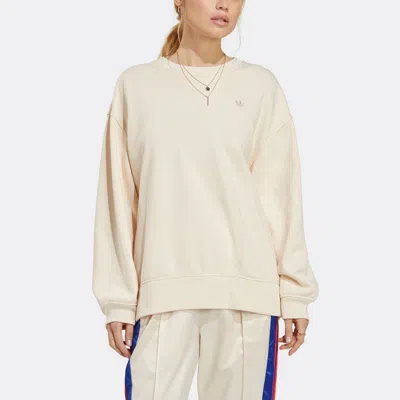 Adidas Originals (wmns) Adidas Premium Essentials Oversized Sweatshirts 'white' In Neutral