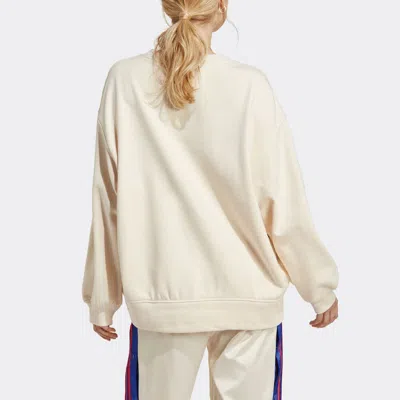 Adidas Originals (wmns) Adidas Premium Essentials Oversized Sweatshirts 'white' In Neutral
