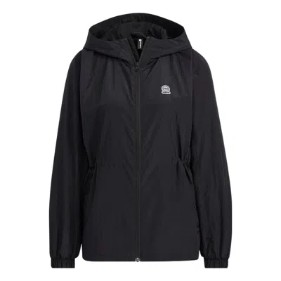 Adidas Originals (wmns) Adidas Neo Woven Hooded Training Windbreaker Jackets 'black'
