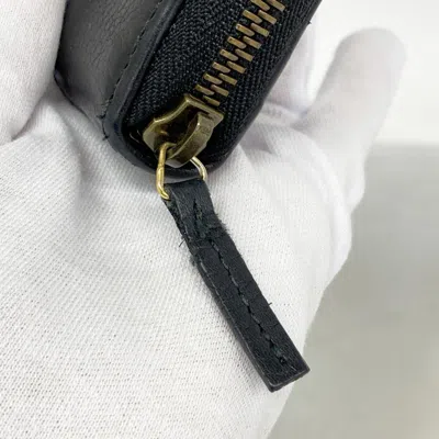Pre-owned Gucci Black Leather Long Wallet (bi-fold) ()