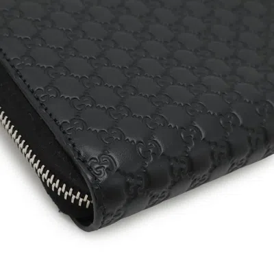 Pre-owned Gucci Black Leather Long Wallet (bi-fold) ()