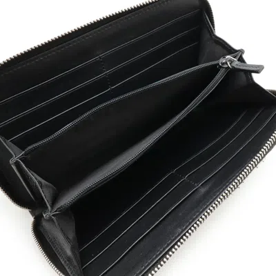 Pre-owned Gucci Black Leather Long Wallet (bi-fold) ()