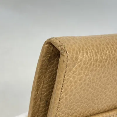 Pre-owned Gucci Brown Leather Long Wallet (bi-fold) ()