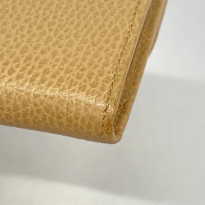 Pre-owned Gucci Brown Leather Long Wallet (bi-fold) ()