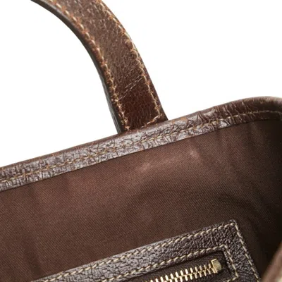 Pre-owned Gucci Gg Canvas Beige Brown Gg Canvas Leather Shoulder Bag Tote Bag ()