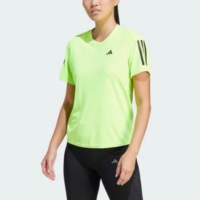 Adidas Originals (wmns) Adidas Own The Run Tee 'lucid Lemon' In Multi