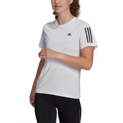 Adidas Originals (wmns) Adidas Own The Run T-shirt 'white' In Red
