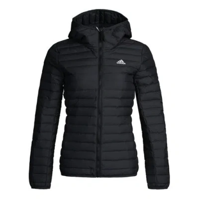 Adidas Originals (wmns) Adidas Varilite Soft Hooded Jacket 'carbon' In Blue