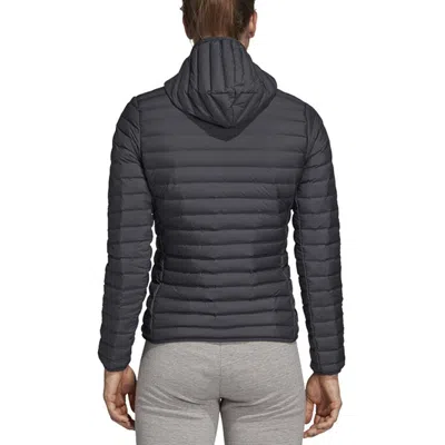 Adidas Originals (wmns) Adidas Varilite Soft Hooded Jacket 'carbon' In Blue