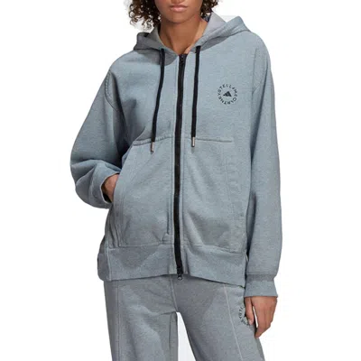 Adidas Originals (wmns) Adidas By Stella Mccartney Sportswear Fleece Jacket 'grey' In Blue