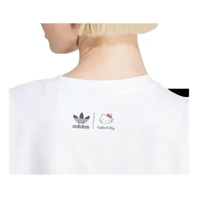 Adidas Originals (wmns) Adidas X Hello Kitty Trefoil T-shirt 'white Black' In Multi