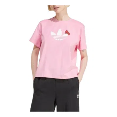 Adidas Originals (wmns) Adidas X Hello Kitty Trefoil T-shirt 'pink'