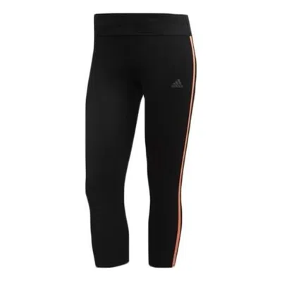 Adidas Originals (wmns) Adidas Own The Run 3/4 Tights 'black Orange'