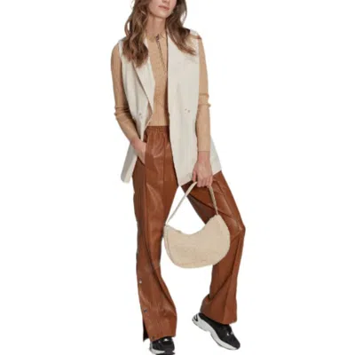 Adidas Originals (wmns) Adidas Centre Stage Faux Leather Adibreak Pants 'brown'