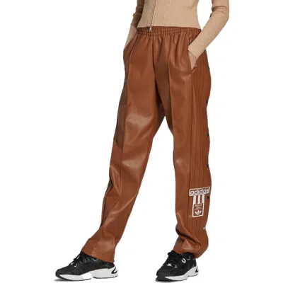 Adidas Originals (wmns) Adidas Centre Stage Faux Leather Adibreak Pants 'brown'