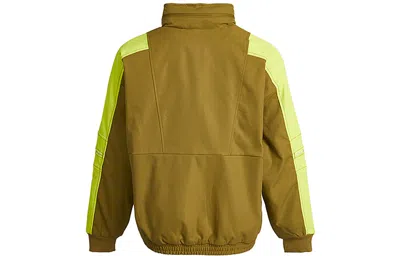 Adidas Originals (wmns) Adidas Str Jkt Warm Training Sports Storage Simple Hooded Fleece Lined Jacket Yellow In Green