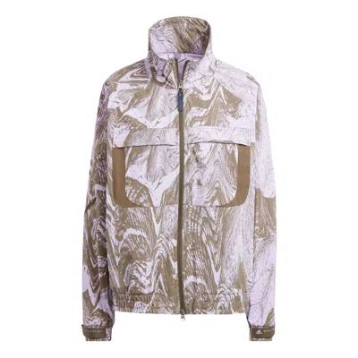 Adidas Originals (wmns) Adidas By Stella Mccartney Truecasuals Woven Track Jackets 'purple Brown' In Multi