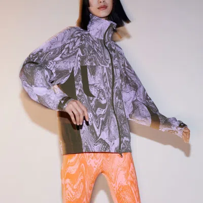 Adidas Originals (wmns) Adidas By Stella Mccartney Truecasuals Woven Track Jackets 'purple Brown' In Multi