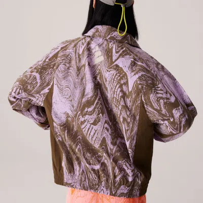 Adidas Originals (wmns) Adidas By Stella Mccartney Truecasuals Woven Track Jackets 'purple Brown' In Multi