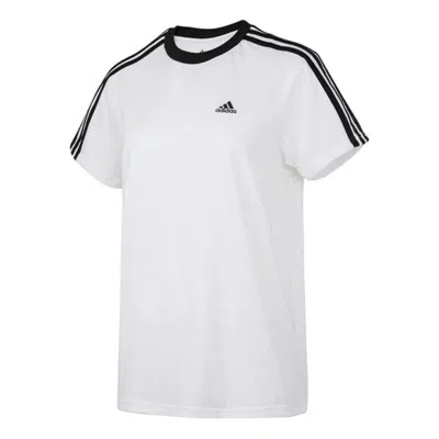 Adidas Originals (wmns) Adidas Essentials 3-stripes T-shirt Asia Sizing 'white Black'