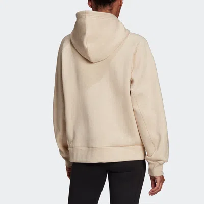 Adidas Originals (wmns) Adidas Studio Lounge Fleece Full Zip Hoodie 'beige' In Neutral
