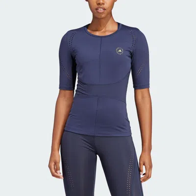 Adidas Originals (wmns) Adidas X Stella Mccartney Truepurpose Training Tee 'navy Blue'