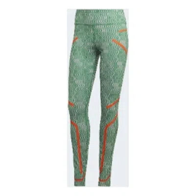 Adidas Originals (wmns) Adidas By Stella Mccartney Truepurpose Printed Training Legging 'green Orange'