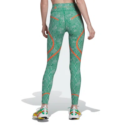 Adidas Originals (wmns) Adidas By Stella Mccartney Truepurpose Printed Training Legging 'green Orange'