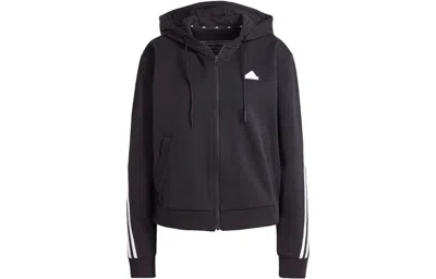 Adidas Originals (wmns) Adidas Future Icons 3-stripes Full Zip Hoodie Asia Sizing 'black'