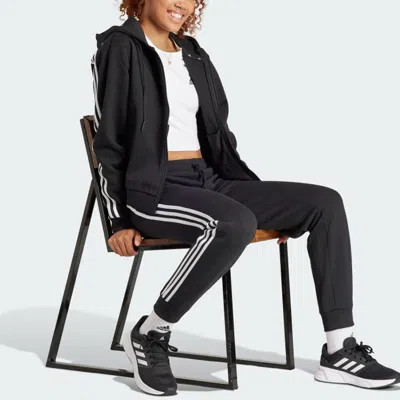 Adidas Originals (wmns) Adidas Future Icons 3-stripes Full Zip Hoodie Asia Sizing 'black'