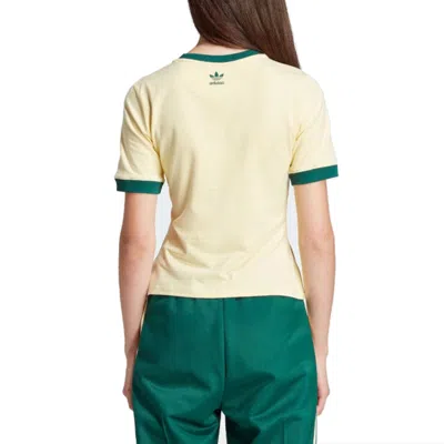 Adidas Originals (wmns)  Retro Graphic T-shirt Asia Sizing 'yellow Green' In Gray