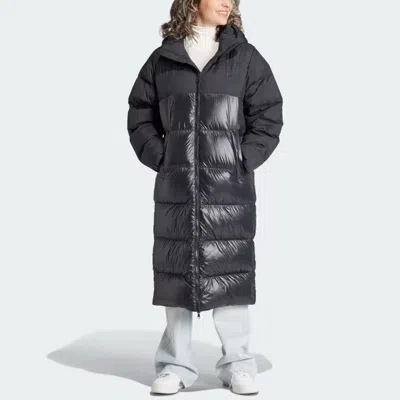 Adidas Originals (wmns)  Regen Long Down Jacket 'black' In Gray