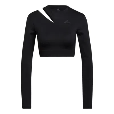 Adidas Originals (wmns) Adidas Solid Color Sports Gym Long Sleeves Black